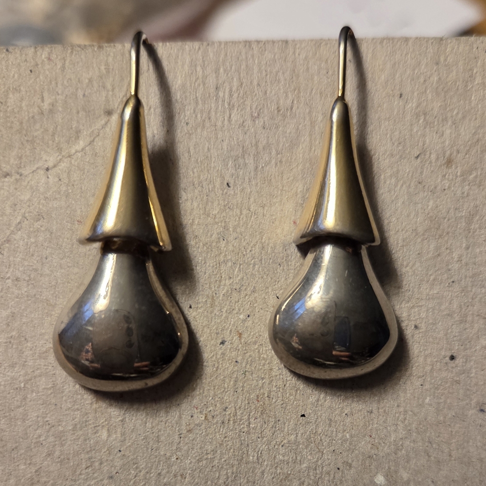 DONATED - Elegant Gold and Silver Drop Earrings